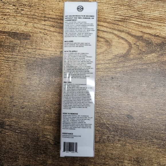 Static Nails Reusable Pop-On Manicures Holo French Black - Round - Picture 5 of 5